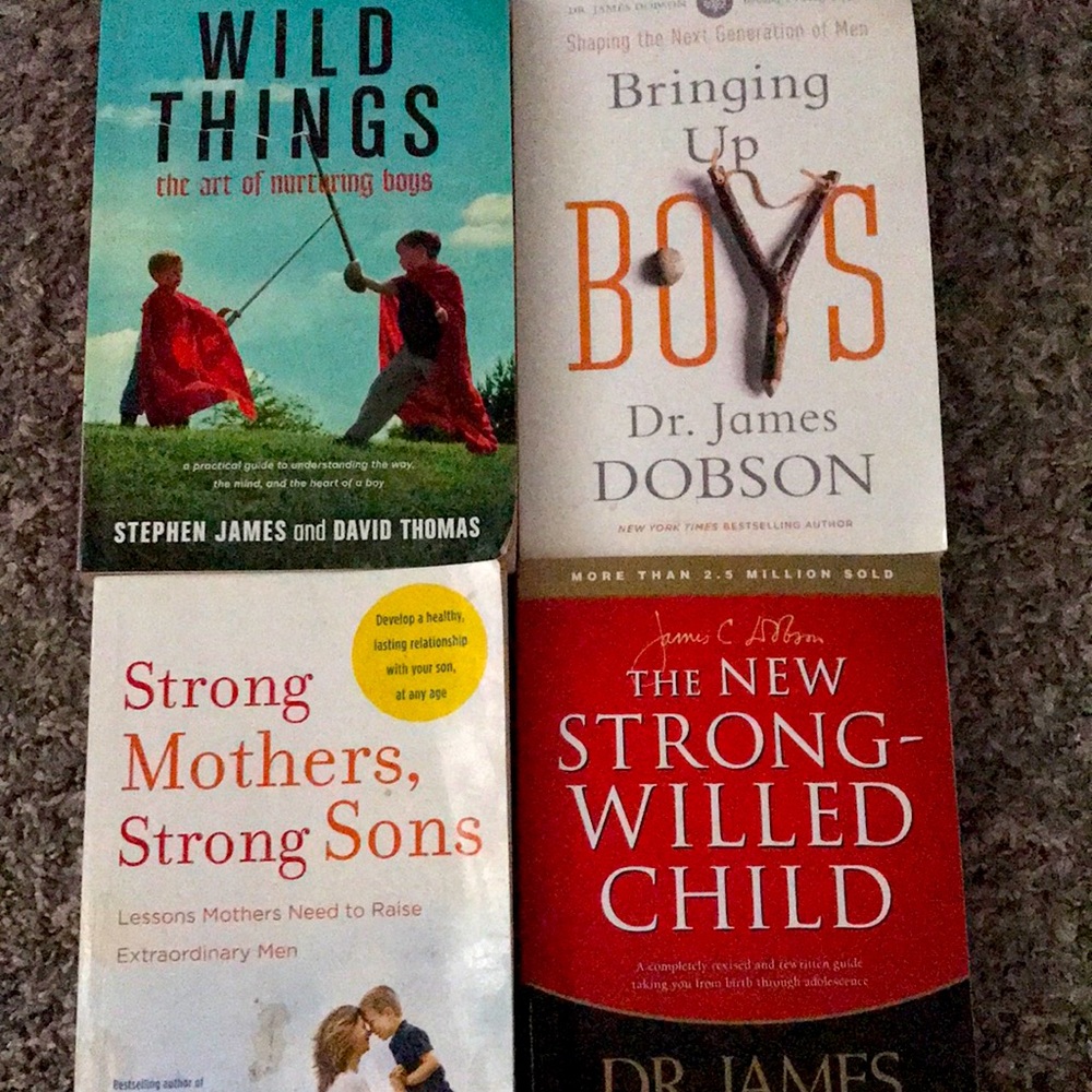 Bundle of 4 parenting boys books paperbacks EUC(some highlighting)